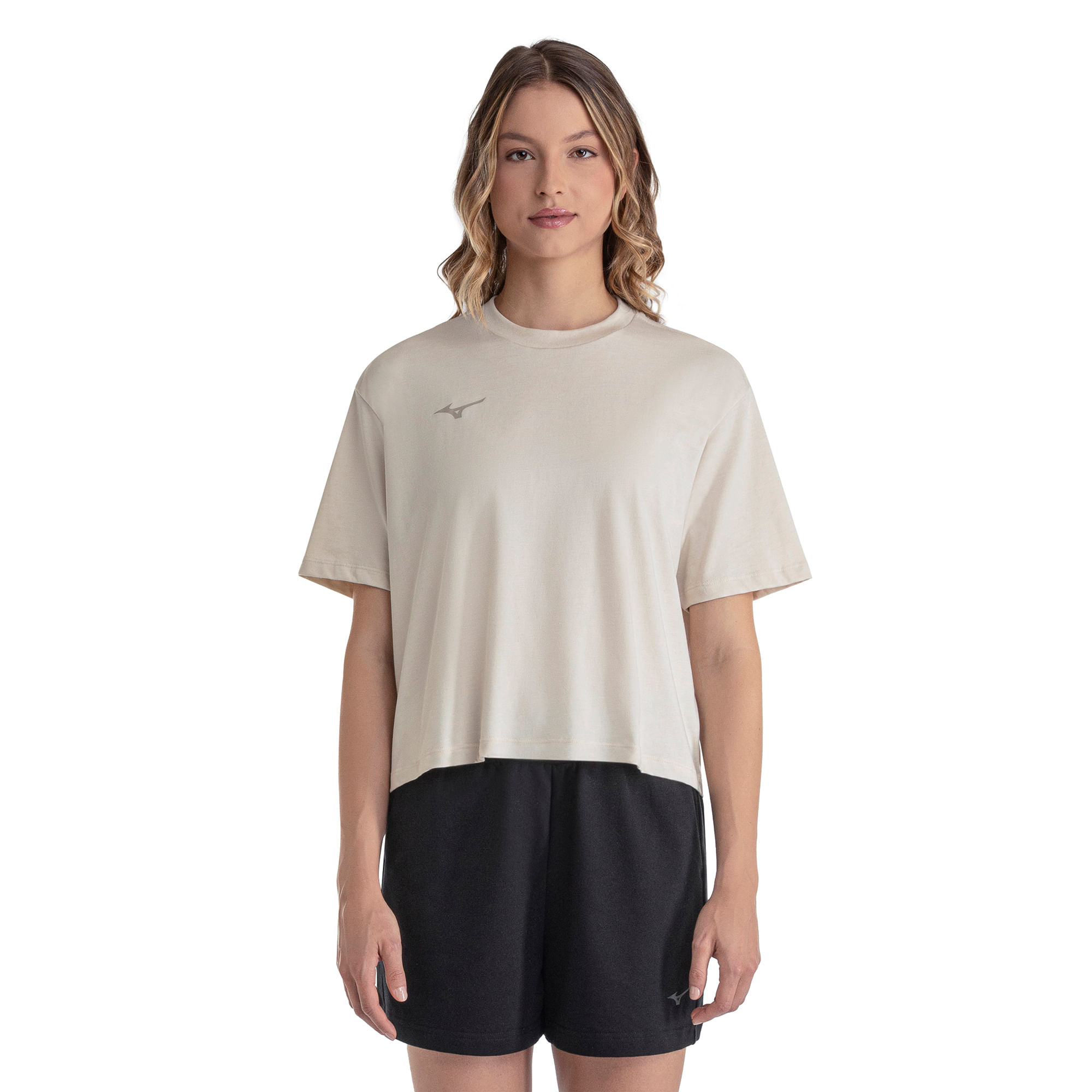 Camiseta Cropped Mizuno 3 Feminina