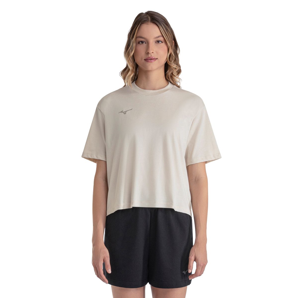Camiseta Cropped Mizuno 3 Feminina