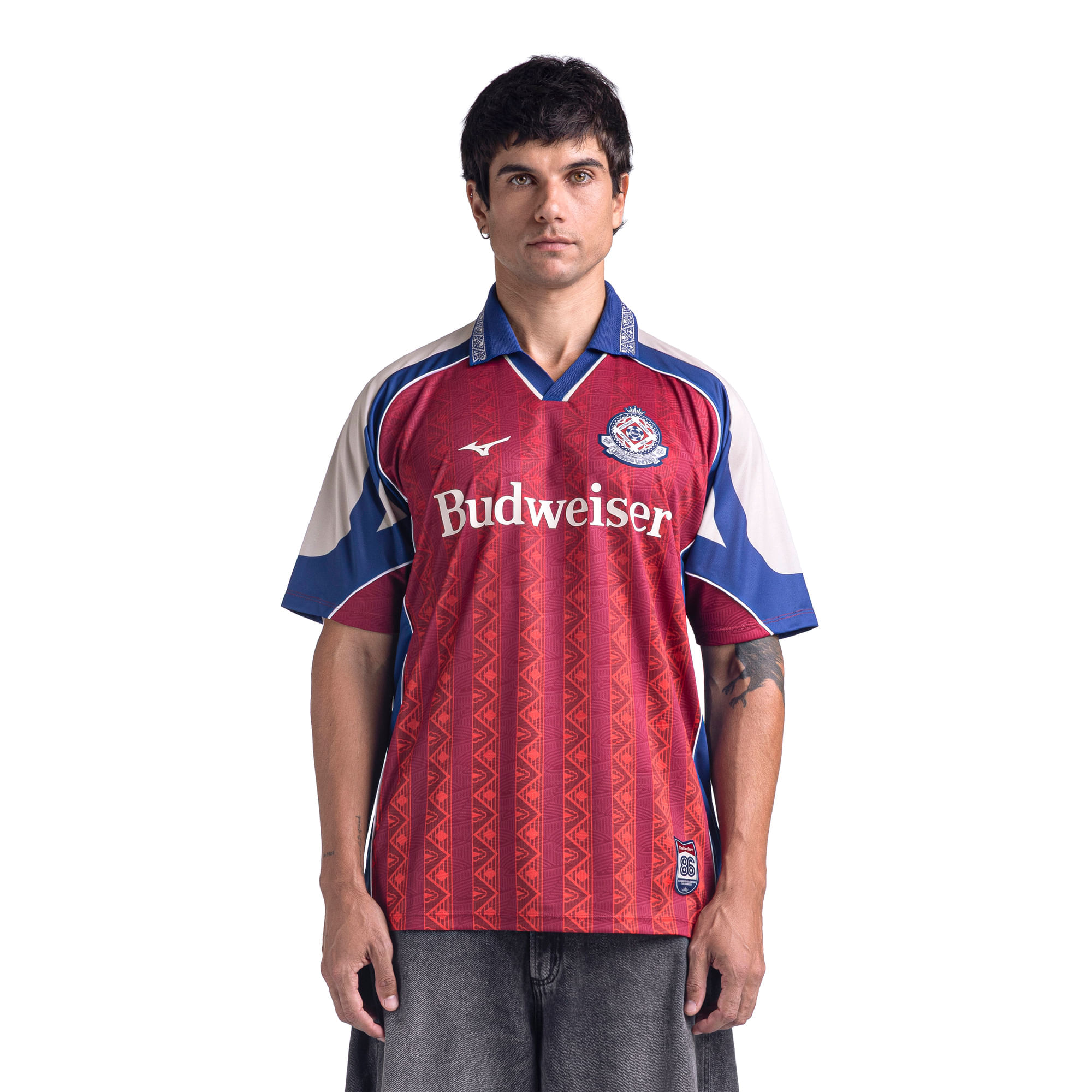 Camisa Polo Mizuno x Budweiser Legends United 86