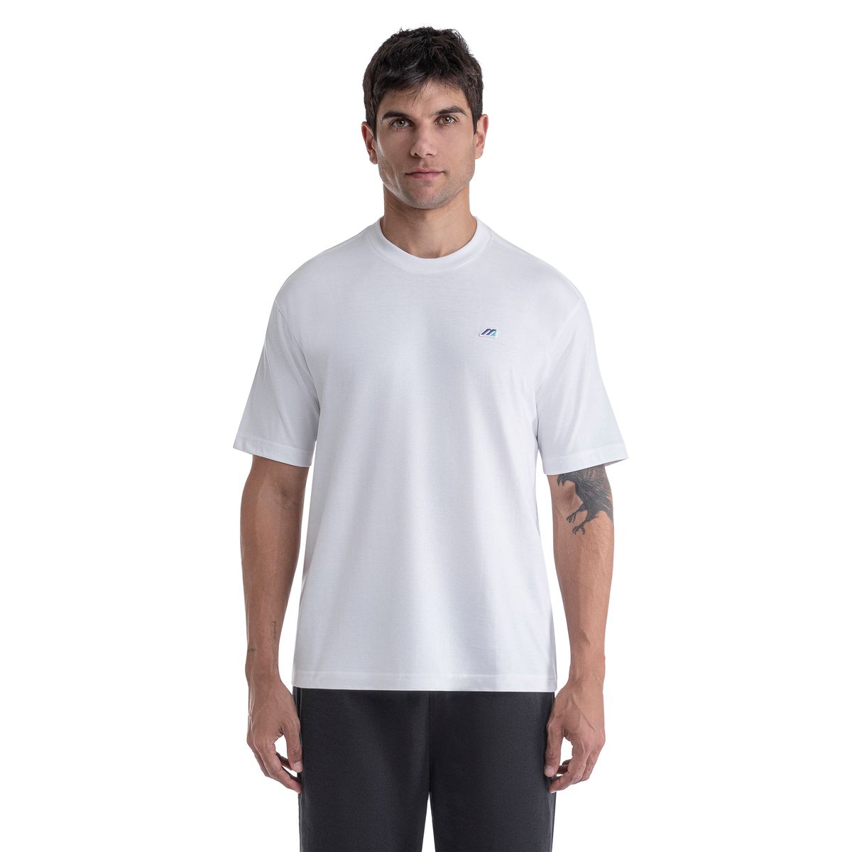 Camiseta Casual Mizuno Logo Masculina G Branco