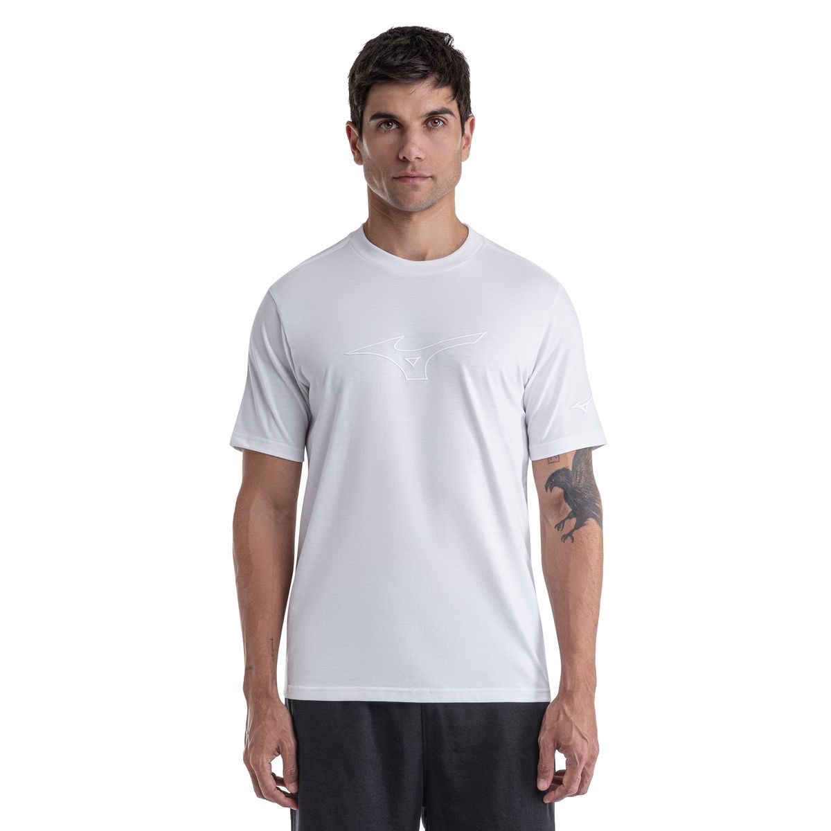 Camiseta Casual Mizuno Big Logo Masculina G Branco