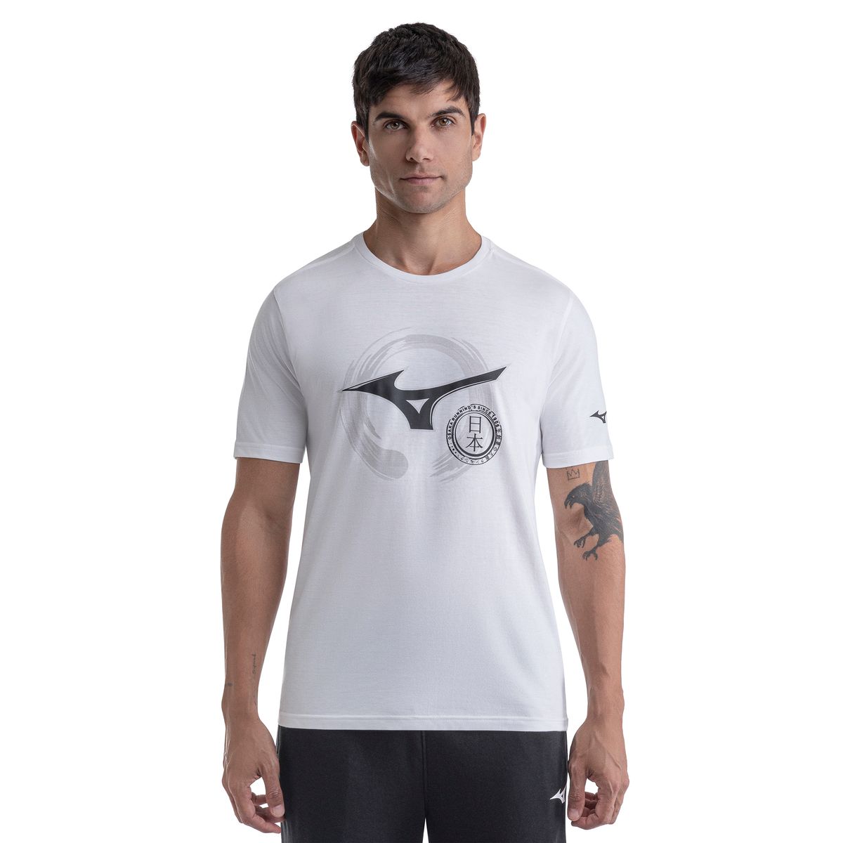 Camiseta Mizuno Stamp 2 Masculina Branco