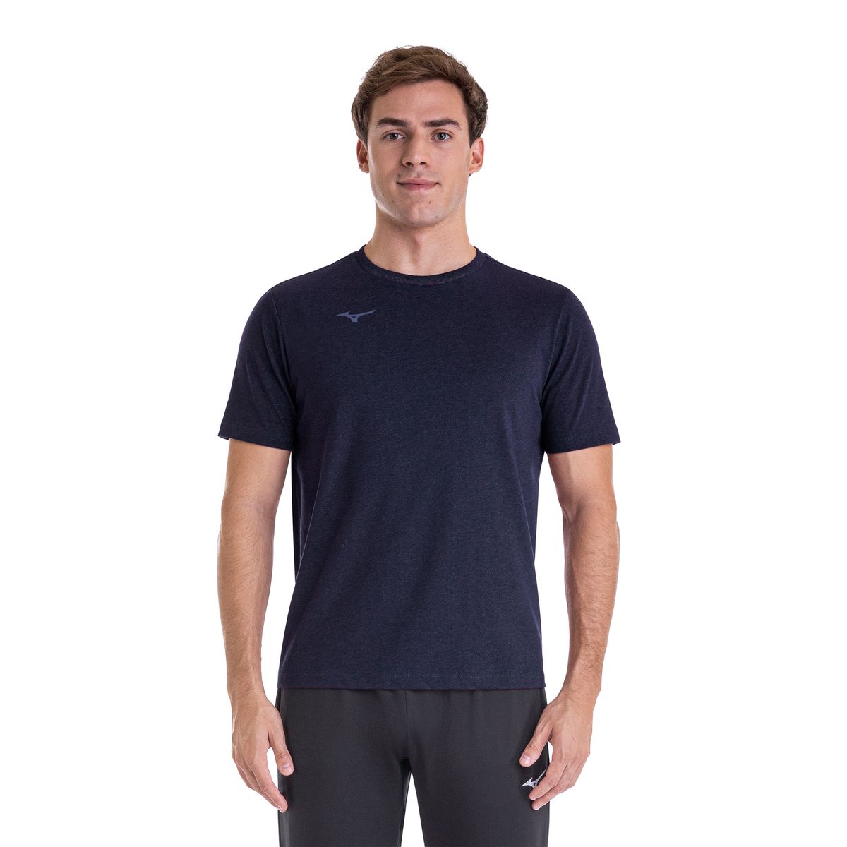 Camiseta de Treino Mizuno Lifestyle Logo Masculina P Azul