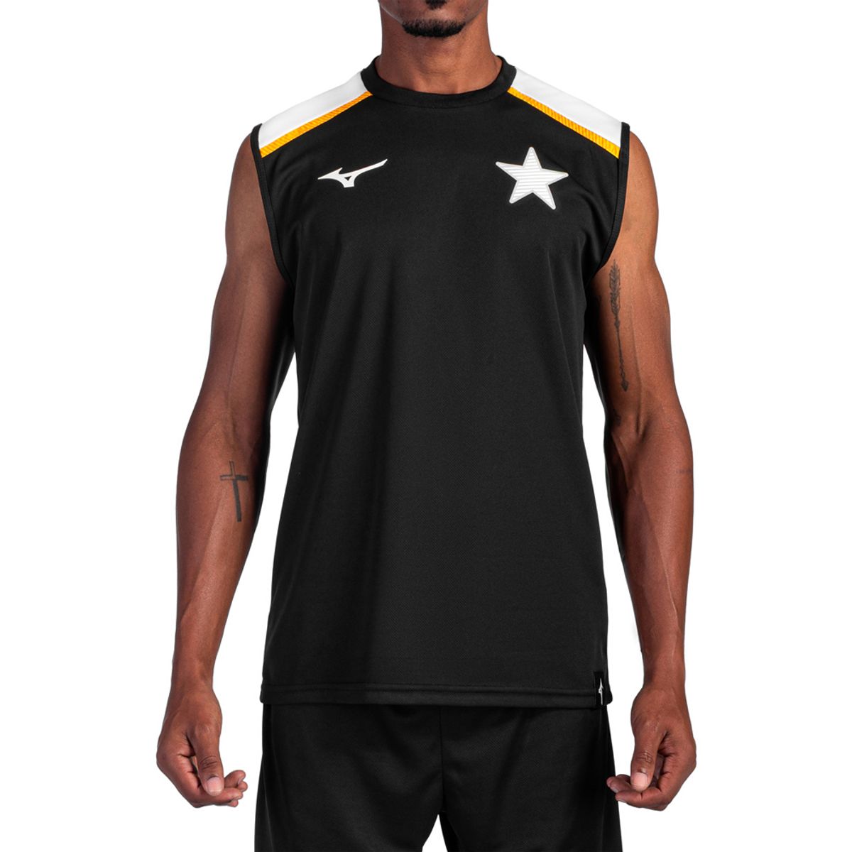 Regata de Treino Jogador Mizuno x Botafogo Masculina GG Preto