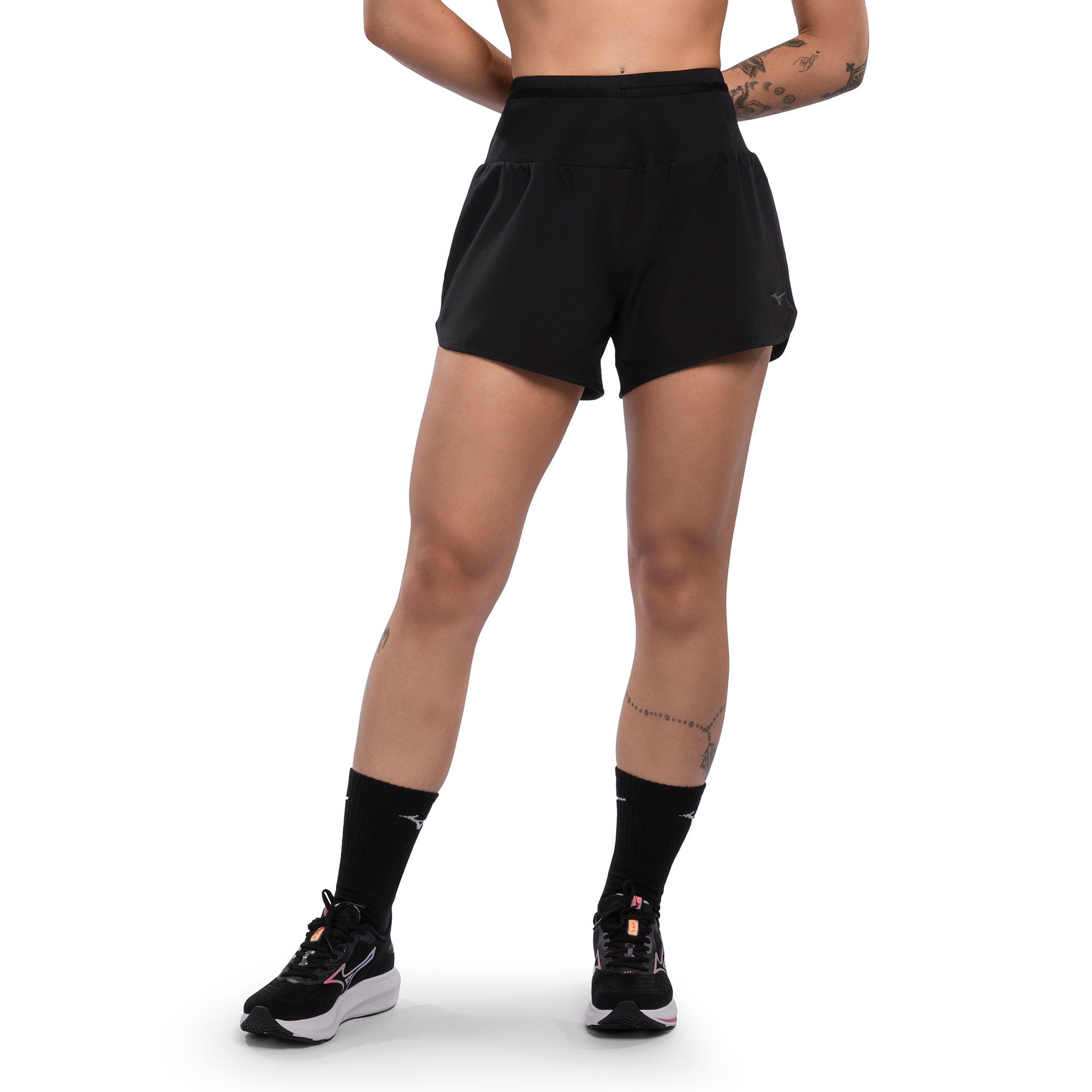 Shorts de Corrida Mizuno Performance 360 Feminino - GG Preto