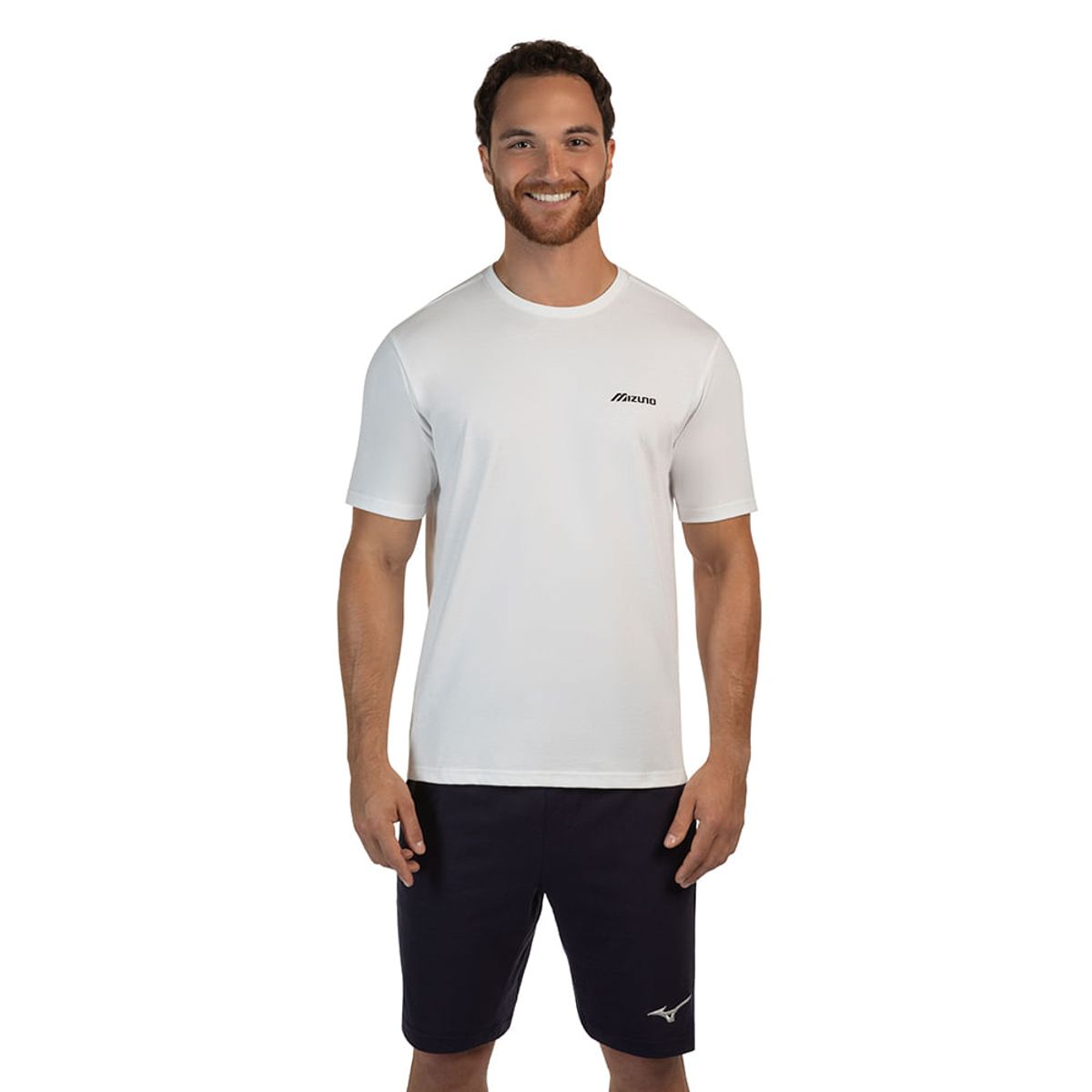 Camiseta Mizuno Basic Logo P Branco