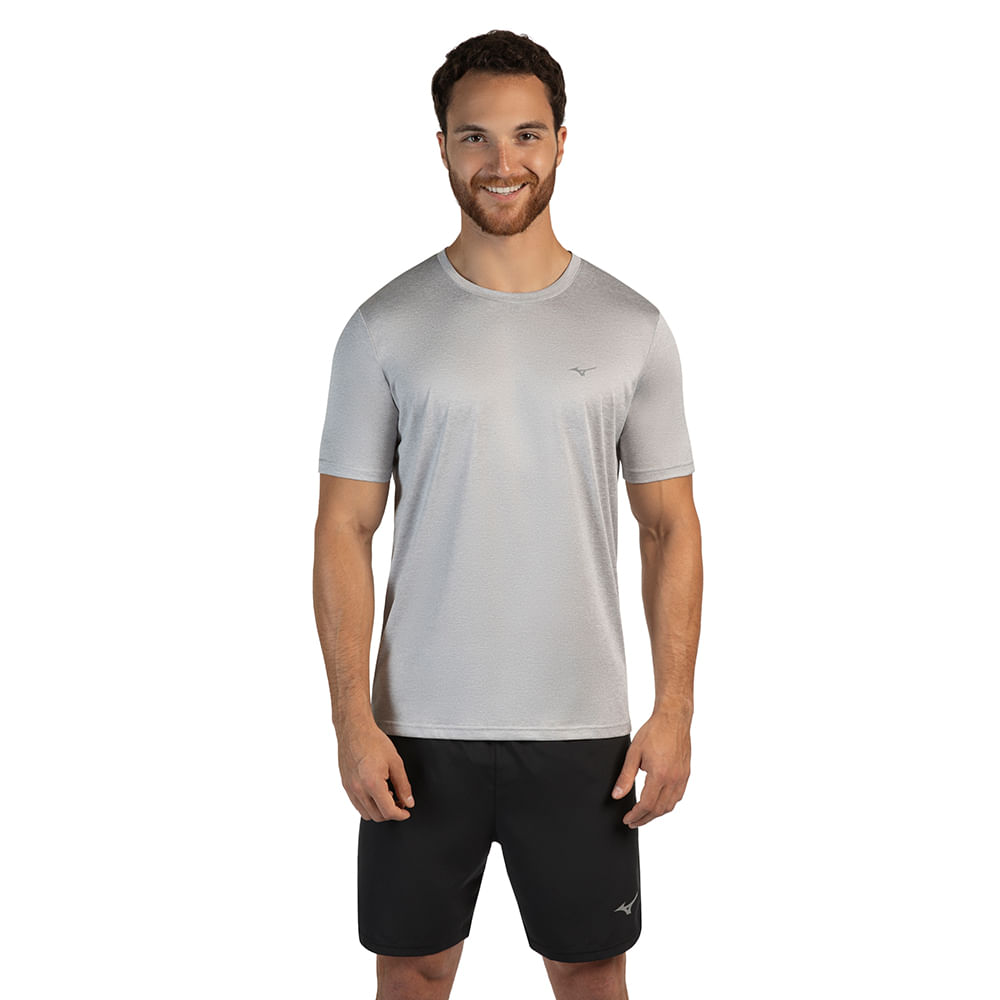 Camiseta de Corrida Masculina Mizuno Run Spark 2 Mescla