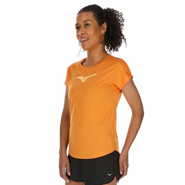 Camiseta de Corrida Feminina Mizuno Spark Big Logo M Laranja