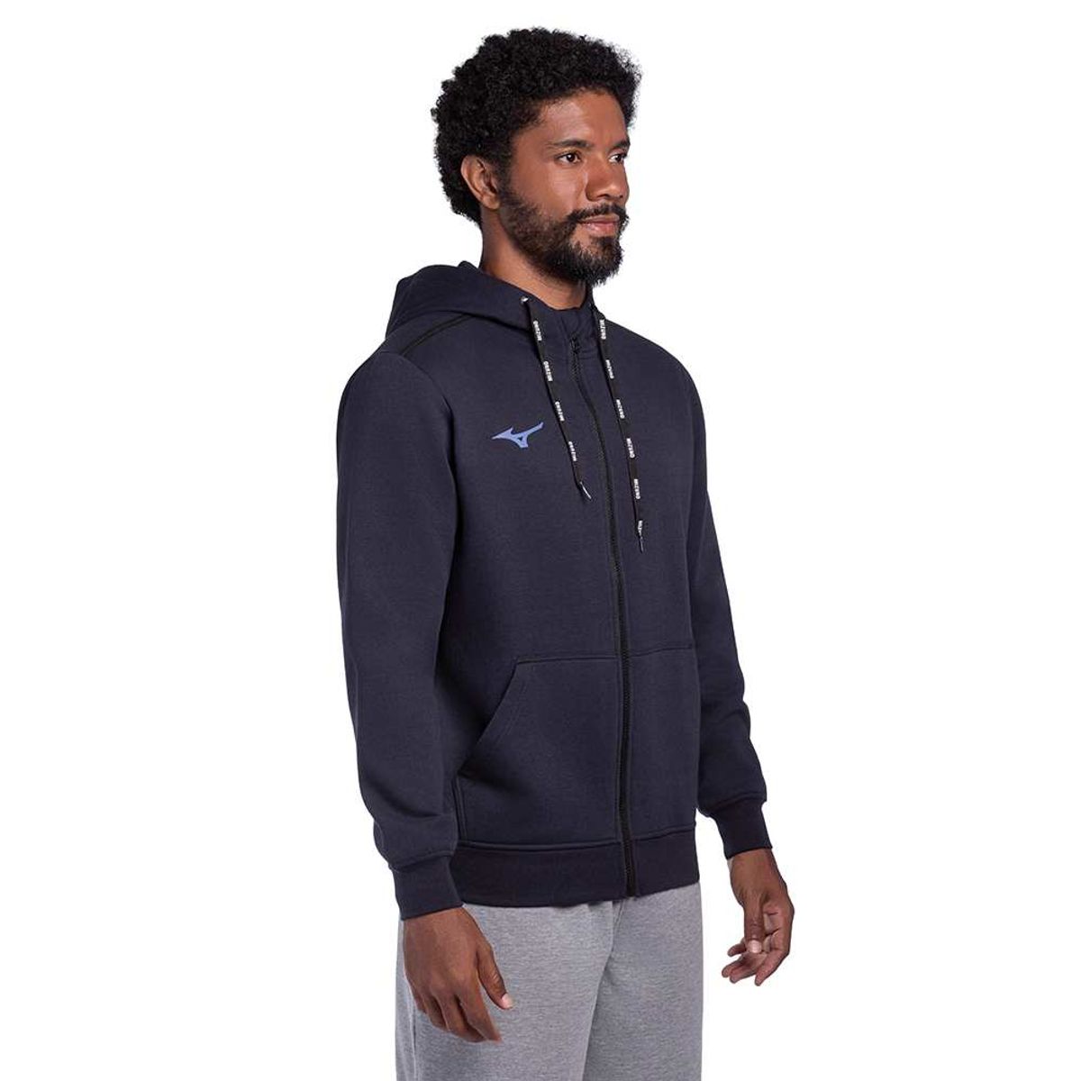 Moletom Masculino Mizuno Zipper G Azul