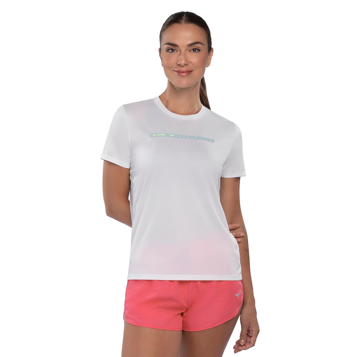 Camiseta de Treino Mizuno Energy Stamp Feminina G Branco