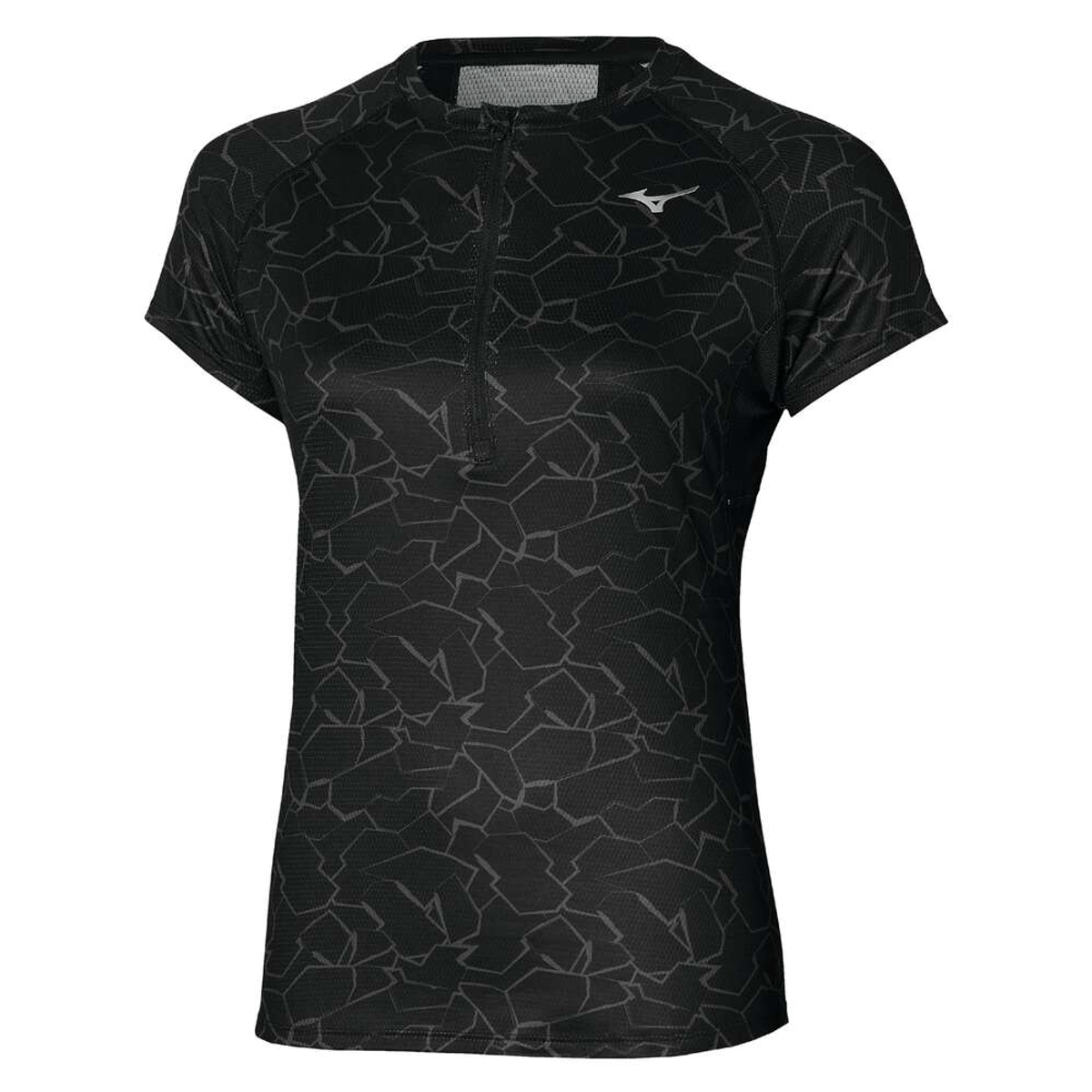 Camiseta de Corrida Mizuno Graphic Trail Feminina GG Preto