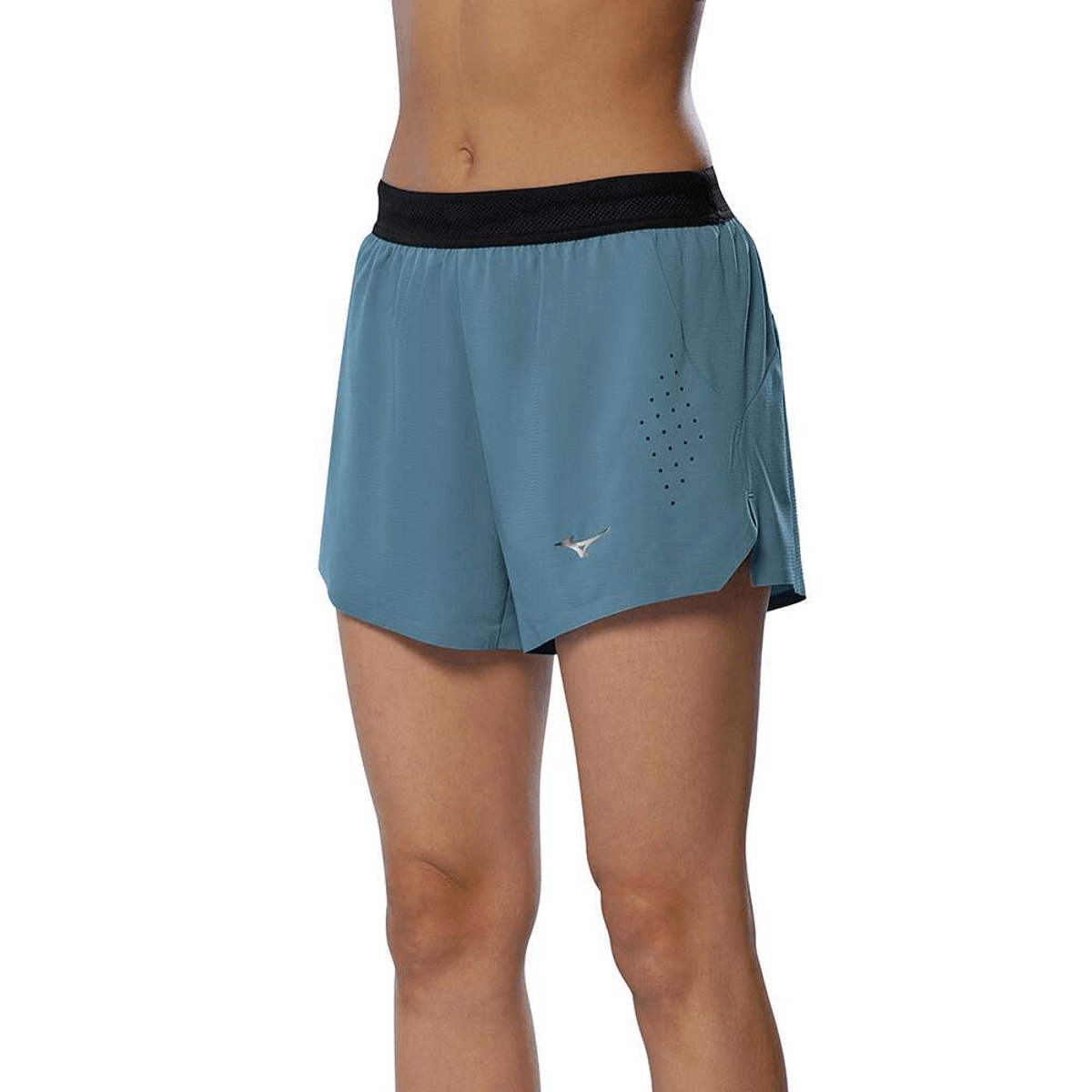 Shorts de Corrida Mizuno Tech Light Split 3.5 Feminino GG Azul