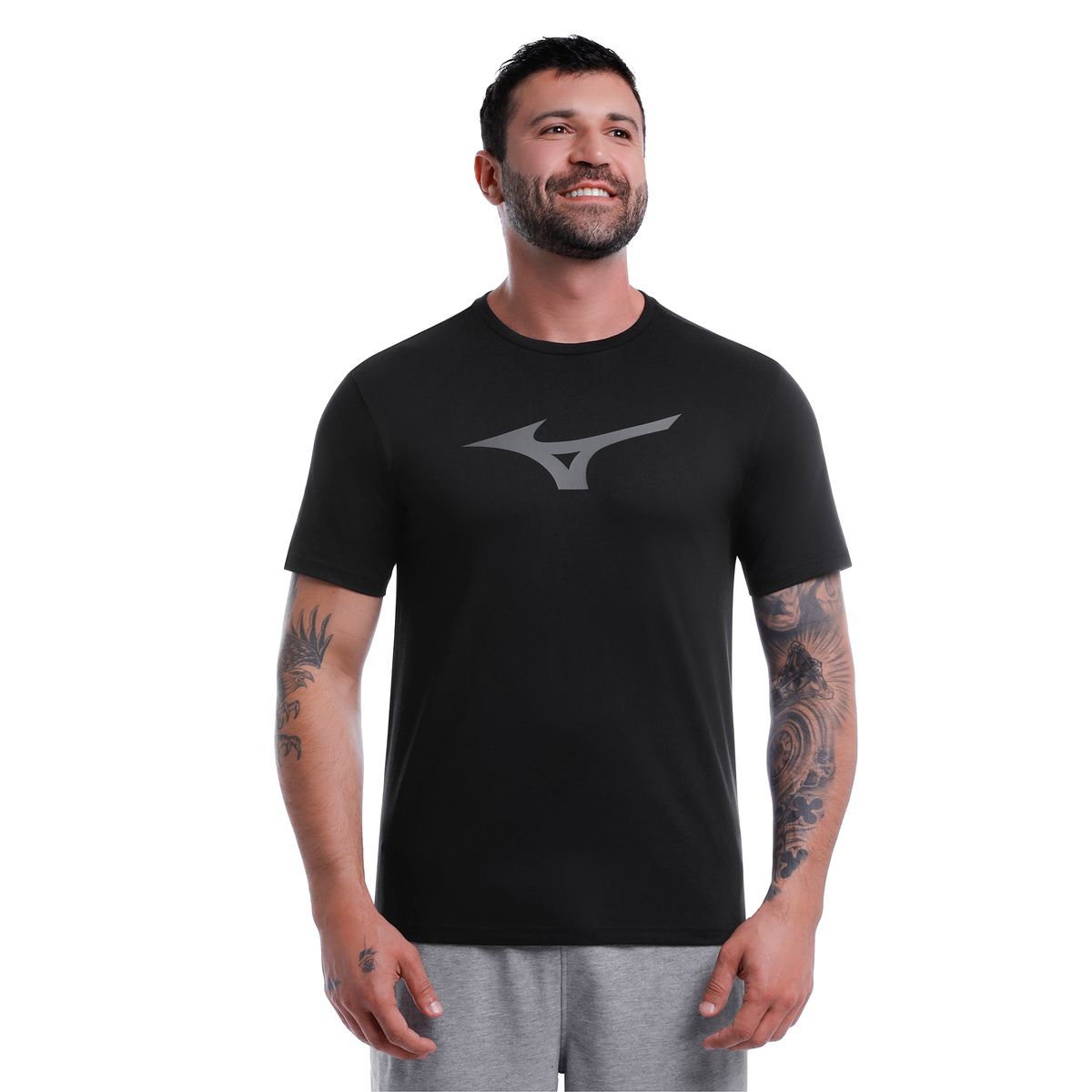 Camiseta Mizuno Basic Big Masculina EG Preto