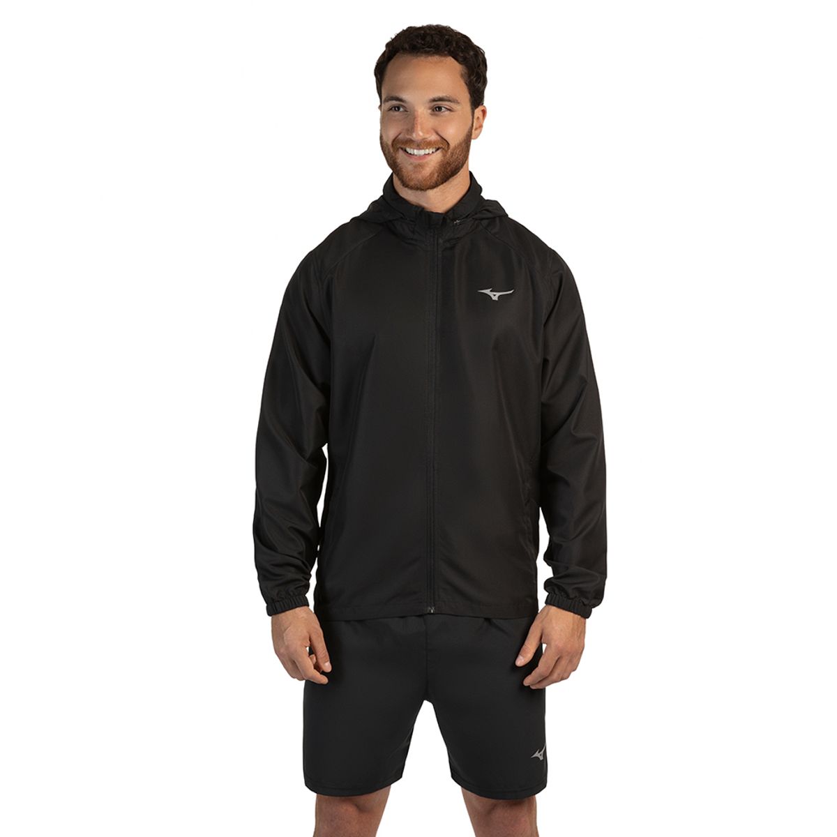 Jaqueta de Corrida Mizuno Masculina Focus G Preto