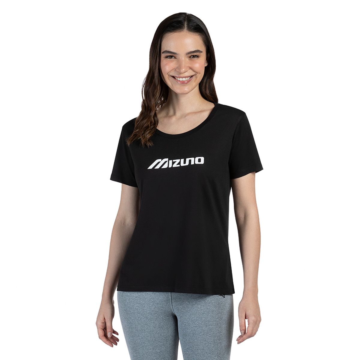 Camiseta Feminina Mizuno Basic Run Bird G Preto