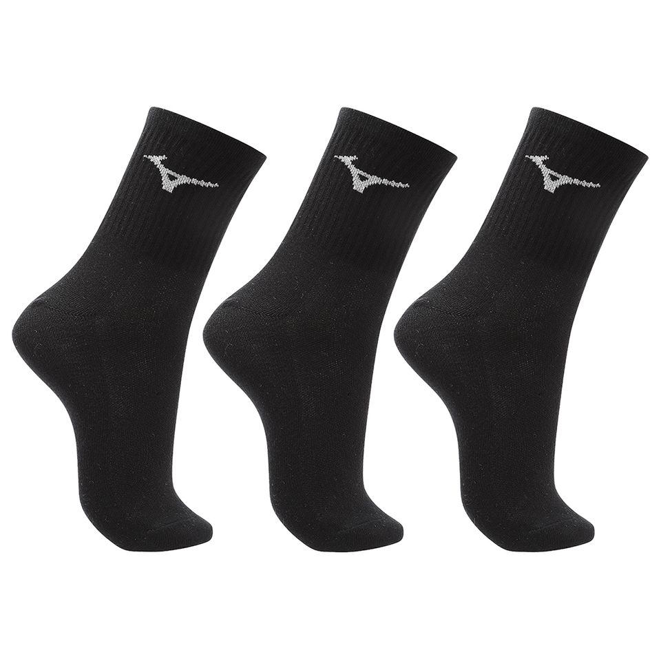 Kit Meia Cano Médio Mizuno Prime Tam. 33-38 - Pacote com 3 Pares