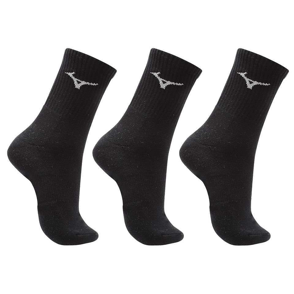 Kit Meia Cano Médio Mizuno Prime Tam. 33-38 - Pacote com 3 Pares