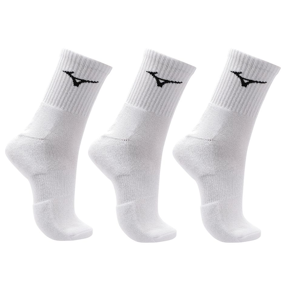 Kit Meia Cano Médio Mizuno Prime Tam. 33-38 - Pacote com 3 Pares