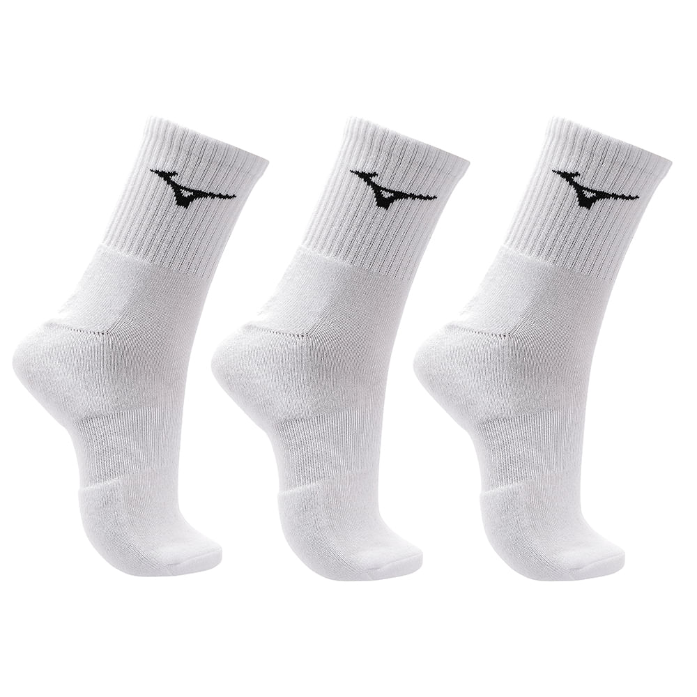 Kit Meia Cano Médio Mizuno Prime tam. 33-38 - Pacote com 3 pares