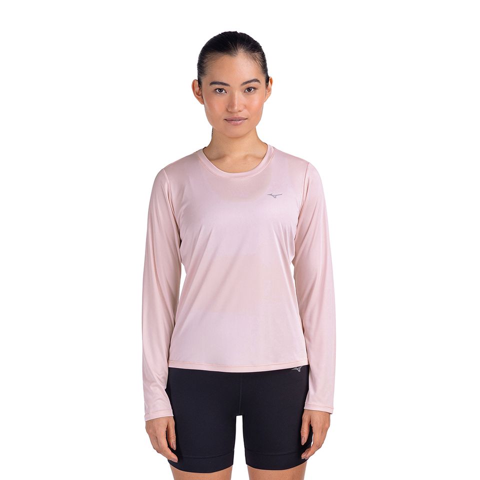 Camiseta Manga Longa de Corrida Mizuno Pro Uv Feminina