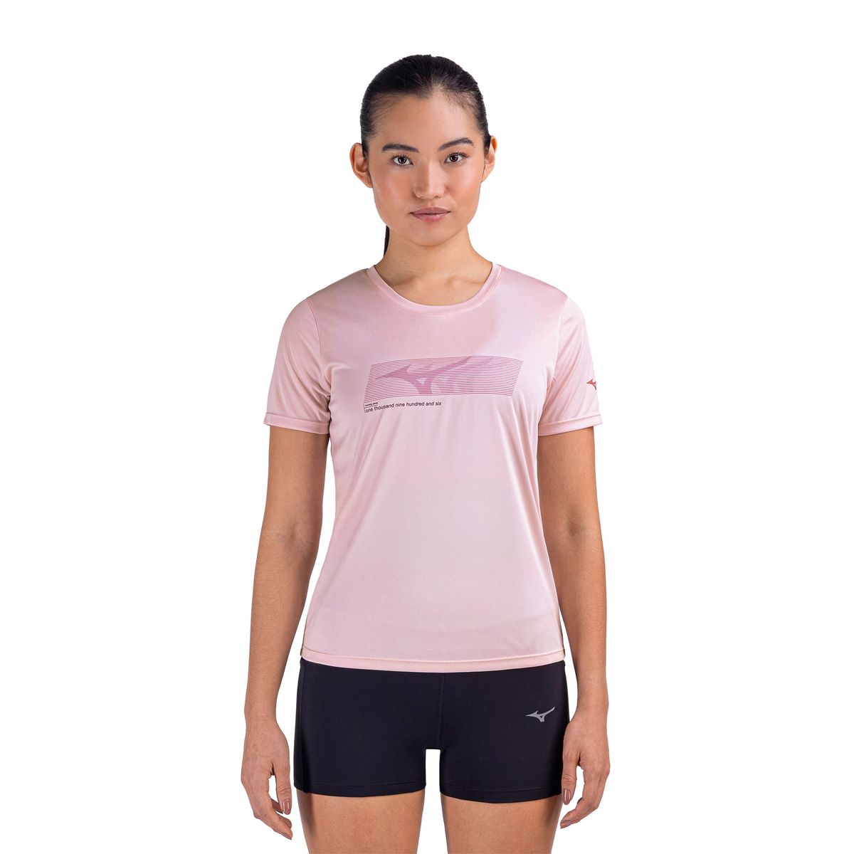 Camiseta de Corrida Mizuno Focus Stamp Feminina G Roxo
