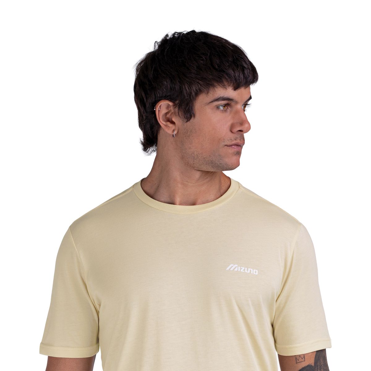 Camiseta Mizuno Basic Logo 2 Masculino P Bege