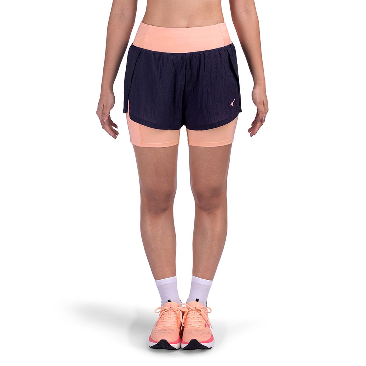 Short 2 em 1 de Corrida Mizuno High Feminino G Azul