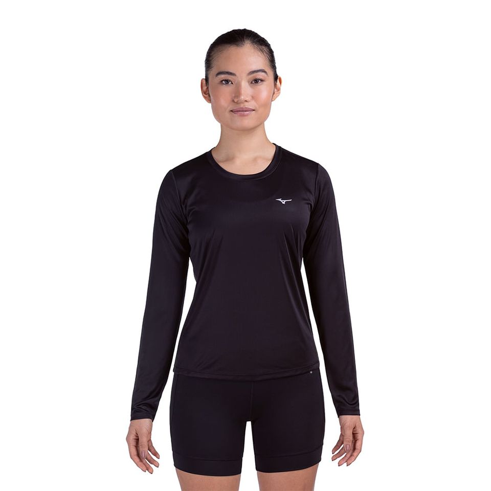Camiseta Manga Longa de Corrida Mizuno Pro Uv Feminina