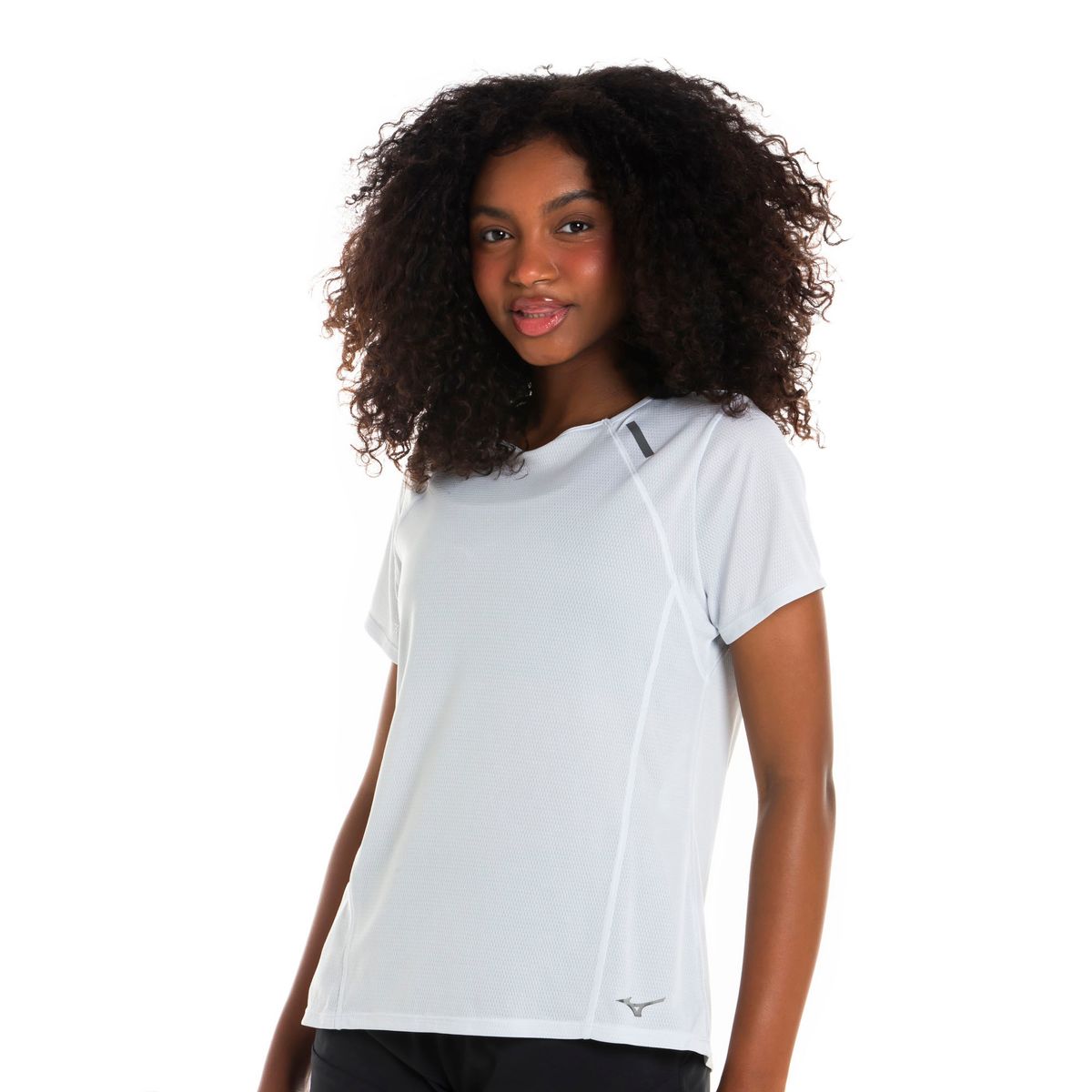Camiseta de Corrida Mizuno DryAeroFlow Feminina P Branco