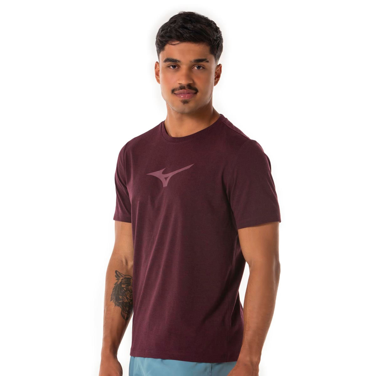 Camiseta de Treino Mizuno Lifestyle Masculina G Roxo