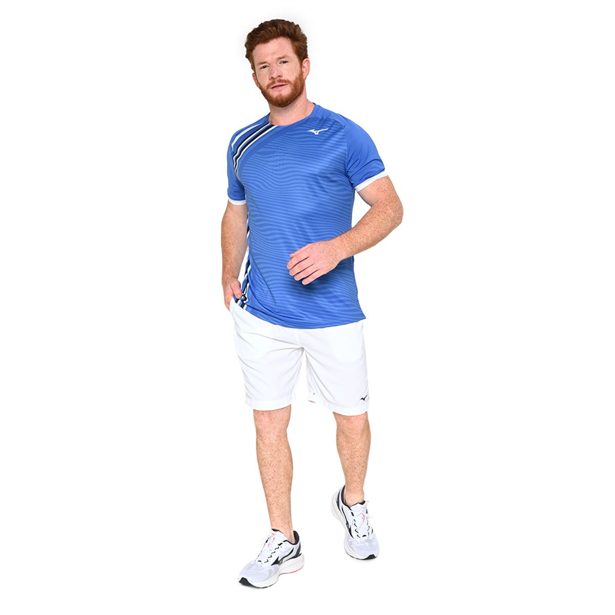 Camiseta de Tennis Mizuno Shadow Graphic Masculina