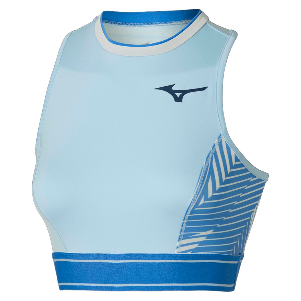 Top Cropped de Tennis Mizuno Stargazer Feminino P Azul